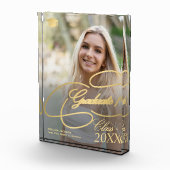 Afstuderen minimalistische gouden kalligrafie fotoblokken (Rechts)