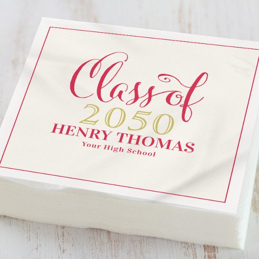 Afstuderen minimalistische moderne klasse van het  servet