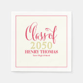 Afstuderen minimalistische moderne klasse van het  servet (Voorkant)