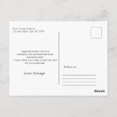 Afstuderen Minimalistische multifoto Dank u Briefkaart (Achterkant)