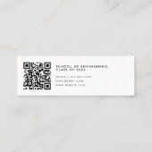 Afstuderen minimalistische QR-code voor het script Mini Visitekaartje (Achterkant)