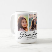 Afstuderen modern 3 Aangepast fotoMonogram Koffiemok (Voorkant links)