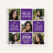 Afstuderen Modern 5 Foto Collage GuestBook Notitieboek (Voorkant)