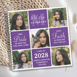 Afstuderen Modern 5 Foto Collage GuestBook Notitieboek