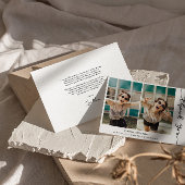 Afstuderen Modern Bedankt Script Photo Collage Kaart