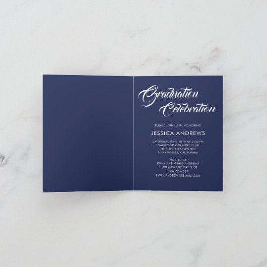 Afstuderen modern bewerkbaar fotoblauw | AFSTUDERE (Binnen)