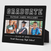 Afstuderen Modern Black 3 Photo Afstuderen Fotoplaat (Zijkant)