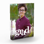 Afstuderen Modern Bold Typografie Custom Keepsake Fotoblokken (Links)