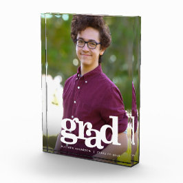 Afstuderen Modern Bold Typografie Custom Keepsake Fotoblokken