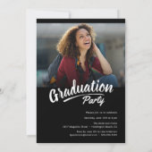 Afstuderen Modern Brush Script 2+Sided Party 2020 Kaart (Achterkant)