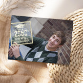 Afstuderen Modern Eenvoudig Fotosjabloon Goud Kaart