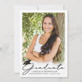 Afstuderen Modern Eenvoudig Manuscript 4 de Uitnod Kaart (Voorkant)