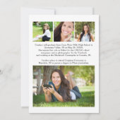 Afstuderen Modern, eenvoudig script 5 Foto Aankondiging (Achterkant)