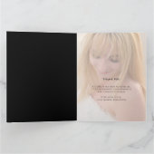 Afstuderen Modern Eenvoudige Kalligrafie Goud Dank Bedankkaart (Binnen)