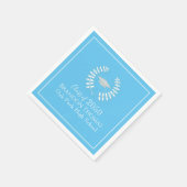 Afstuderen Modern Elegant Carolina Blue Custom Servet (Hoek)