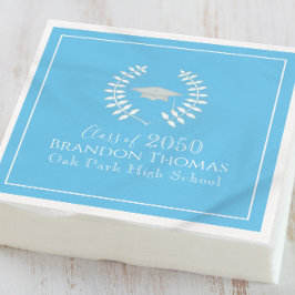 Afstuderen Modern Elegant Carolina Blue Custom Servet