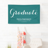 Afstuderen Modern Elegant Groen Binnen Spandoek (Insitu)