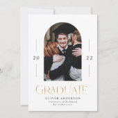 Afstuderen modern elegant groen goud 1 fotografie (Voorkant)