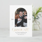 Afstuderen modern elegant groen goud 1 fotografie (Staand voorkant)