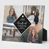 Afstuderen modern elegant script 4 fotocollage fotoplaat (Zijkant)