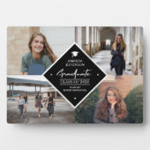 Afstuderen modern elegant script 4 fotocollage fotoplaat (voorkant)