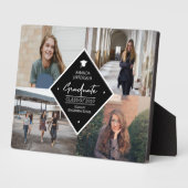 Afstuderen modern elegant script 4 fotocollage fotoplaat (Zijkant)