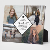 Afstuderen modern elegant script 4 fotocollage fotoplaat (Zijkant)