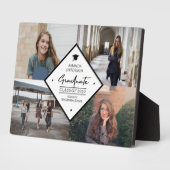 Afstuderen modern elegant script 4 fotocollage fotoplaat (Zijkant)