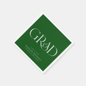 Afstuderen Modern Elegant Type Green Napkins Servet (Hoek)
