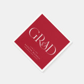 Afstuderen Modern Elegant Type Red Napkins Servet (Hoek)