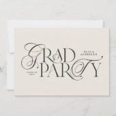 Afstuderen Modern Elegant Typografie Zwart & Wit Kaart (Voorkant)