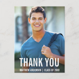 Afstuderen Modern Foto Dank u Briefkaart BWB