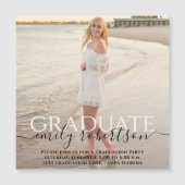 Afstuderen Modern Fotosjabloon Eenvoudige Magneet (Voorkant)