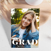 Afstuderen Modern Fotosjabloon Vet Typografie Kaart