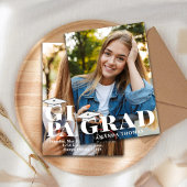 Afstuderen Modern Fotosjabloon Vet Typografie Kaart