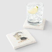 Afstuderen Modern Gift Stenen Onderzetter (Zijkant)