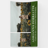 Afstuderen Modern Groen | Twee fotobanner Spandoek (Verticaal)