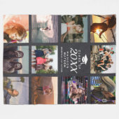 Afstuderen Modern Instagram Chalk Photo Collage Fleece Deken (Voorkant (Horizontaal))
