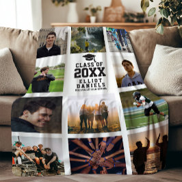 Afstuderen Modern Instagram Trendy Photo Collage Fleece Deken