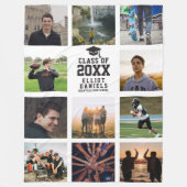 Afstuderen Modern Instagram Trendy Photo Collage Fleece Deken (Voorkant)