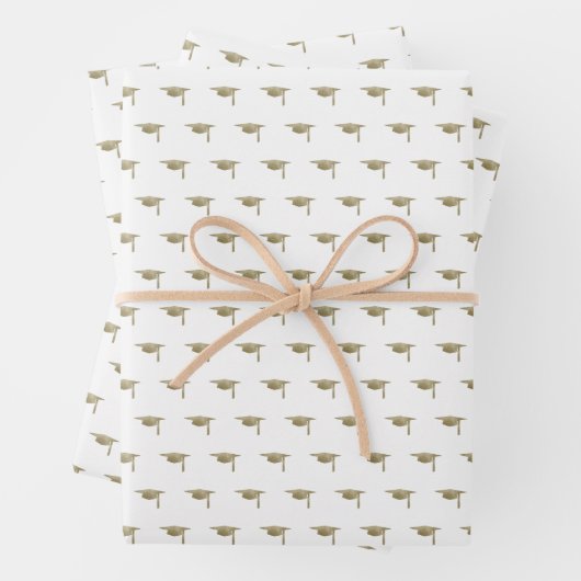 Afstuderen modern klassiek goud inpakpapier vel (In situ)