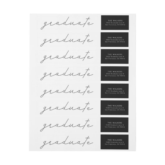 Afstuderen modern Manuscript Afstuderen het Adres  (Vel)