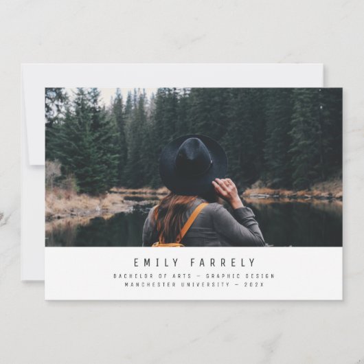 Afstuderen modern minimaal elegant stijlvol (Voorkant)