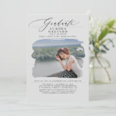 Afstuderen Modern Minimal Photo Kaart (Staand voorkant)