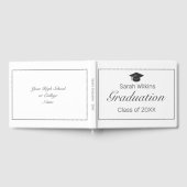 Afstuderen Modern Minimal White Black Gastenboek (Volledig)