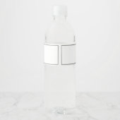 Afstuderen Modern Minimal White Black Waterfles Etiket (Achterkant)