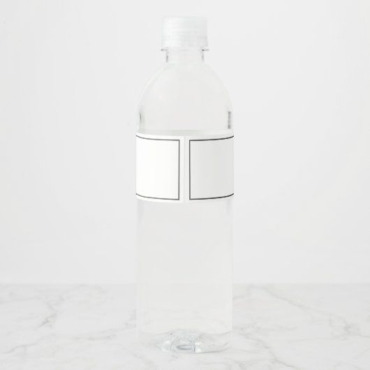 Afstuderen Modern Minimal White Black Waterfles Etiket (Achterkant)
