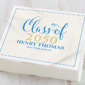 Afstuderen Modern Minimalist Script Class of Blue Servet