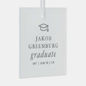 Afstuderen Modern Minimalistisch Eenvoudig grafisc Glas Ornament (Voorkant Rechts)