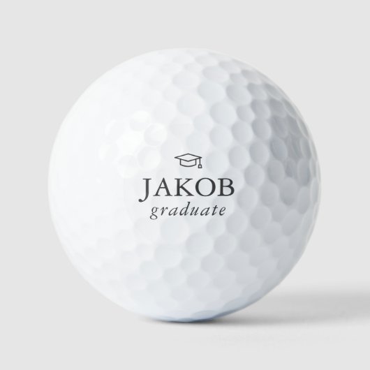 Afstuderen Modern Minimalistisch Eenvoudig grafisc Golfballen (Voorkant)